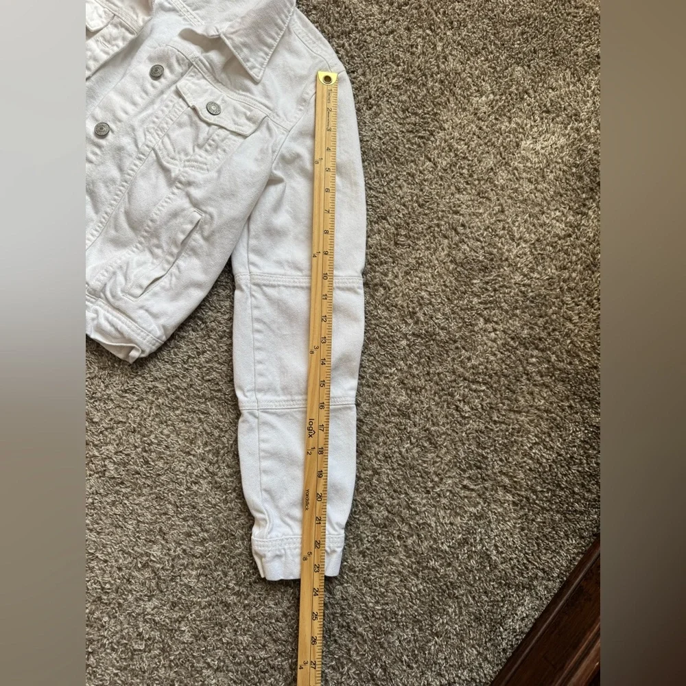 Free People White Denim Jacket - Picture 7 of 8